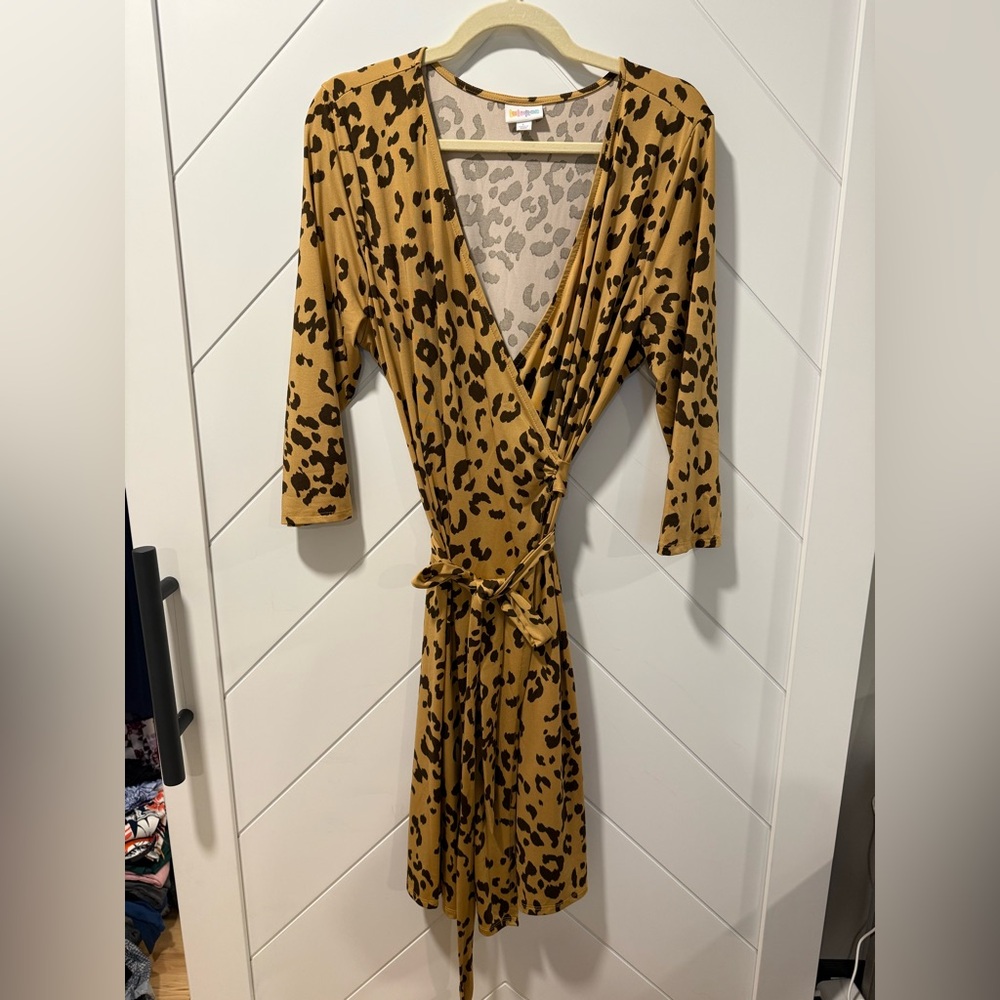 LuLaRoe Michelle Dress with V-Neck and Dolman Sleeves